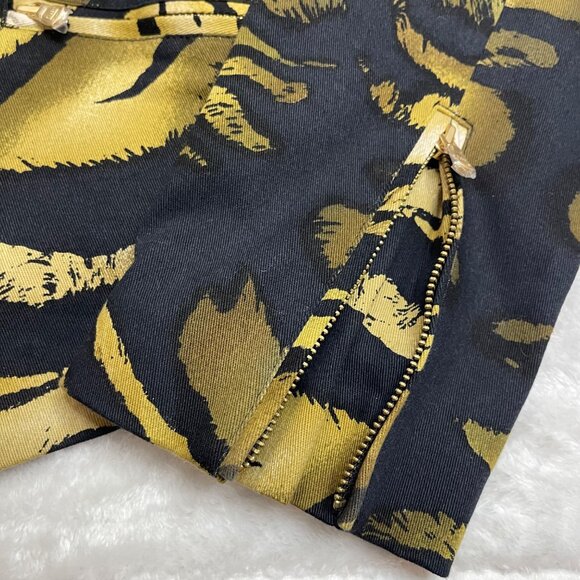 Chico's BLACK LABEL Ombre Animal Blazer Jacket Size 1 (US 8) Gold Black Tiger - Picture 6 of 10